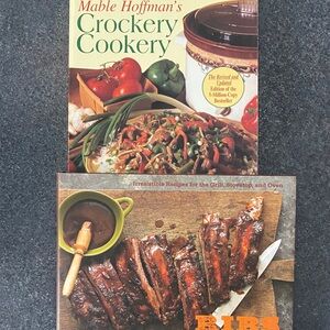 Lot of 2 cookbooks 
Crockery Cookery
Ribs, Chops, Steaks &Wings